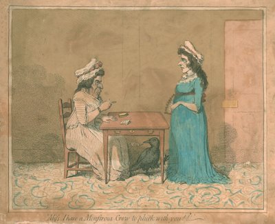 Señorita, ¡tengo un cuervo monstruoso que arrancar contigo!, 1794 de James Gillray
