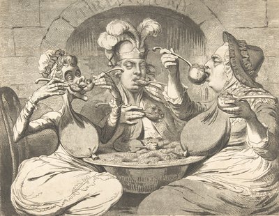 Garras monstruosas en un banquete de nueva coalición, 29 de mayo de 1787 de James Gillray