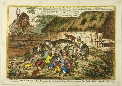 Más cerdos que tetas de James Gillray