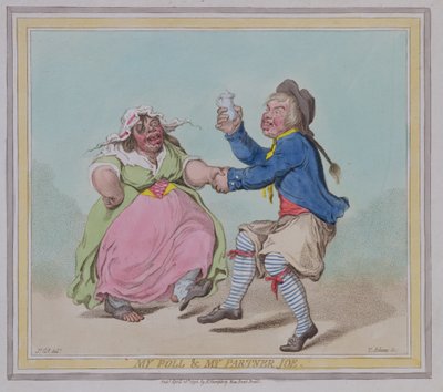Mi Poll y Mi Compañero Joe, grabado por T. Adams, pub. por Hannah Humphrey, 1796 de James Gillray
