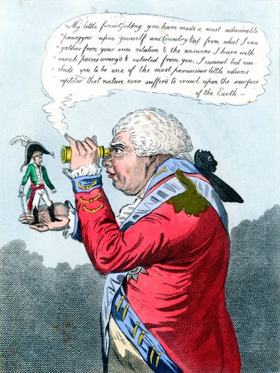 Napoleón y el Rey Jorge III como Gulliver y el Rey de Brobdingnag de James Gillray