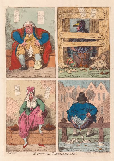 Comodidades nacionales, pub. 1796 de James Gillray