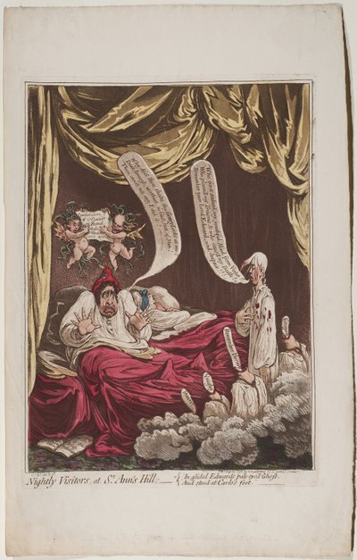 Visitantes nocturnos en St Anns Hill, 1798 de James Gillray
