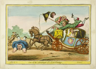 Una de las ventajas de un carro bajo de James Gillray