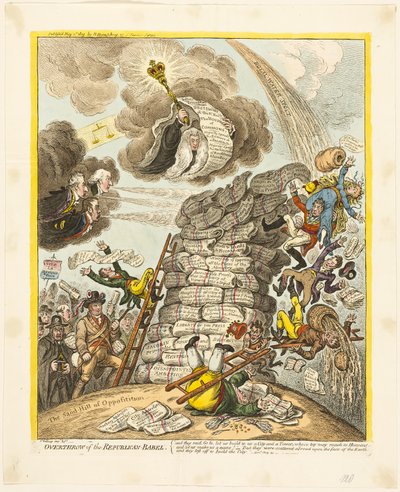 Derrocamiento de la República-Babel de James Gillray