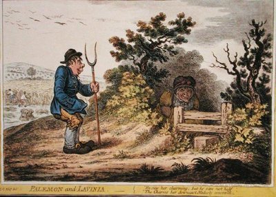 Palemon y Lavinia, publicado por Hannah Humphrey en 1805 de James Gillray