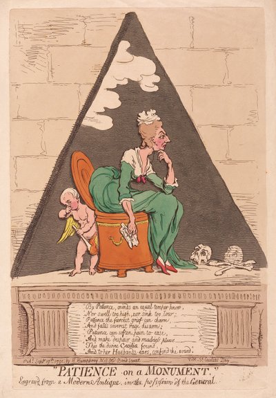 Paciencia en un monumento de James Gillray