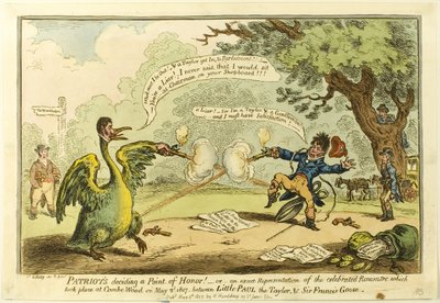 Patriotas - ¡Punto de honor decisivo! de James Gillray