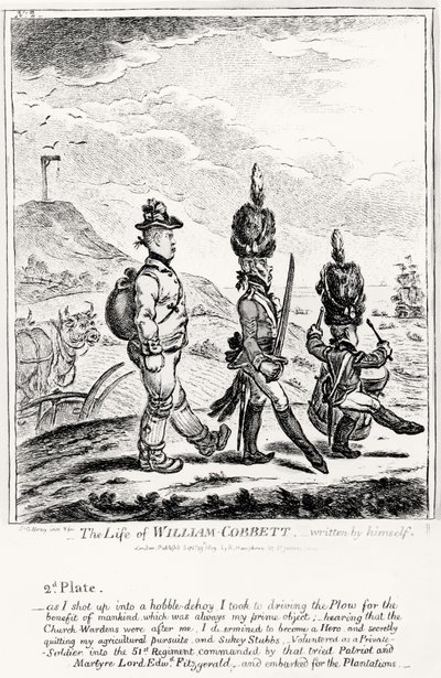 Placa 2, de La Vida de William Cobbett, escrita por él mismo, pub. por H. Humphrey, 1809 de James Gillray