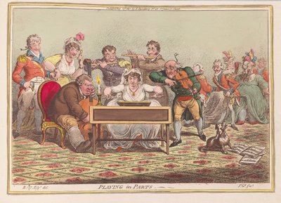Jugando en partes, pub. 1801 de James Gillray