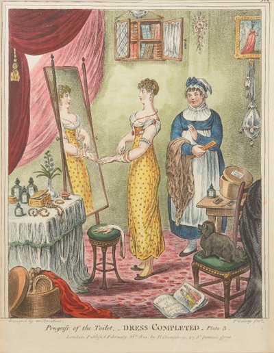 Progreso del Aseo: Vestido Completado, Placa 3 de James Gillray