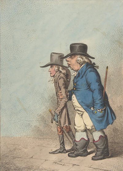 Pílades y Orestes, 1 de Abril de 1797 de James Gillray
