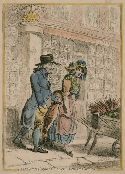 Sandwich-Zanahorias - Dama Sandwich Zanahorias de James Gillray