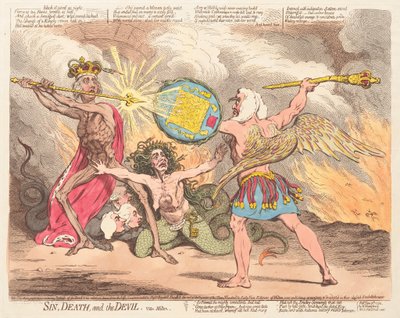 Pecado, Muerte y el Diablo, vide Milton de James Gillray