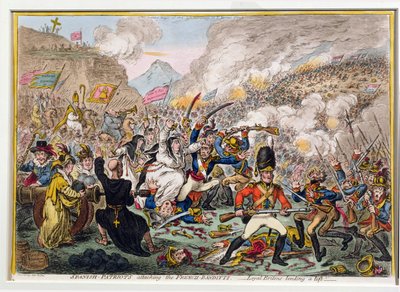 Patriotas españoles atacando a los bandidos franceses de James Gillray