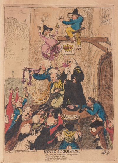 Malabaristas del estado de James Gillray