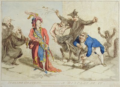 Oración Sublime: Una Exhibición de Ella, publicado por T. Harmar en 1788 de James Gillray