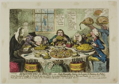 Sustitutos del pan de James Gillray
