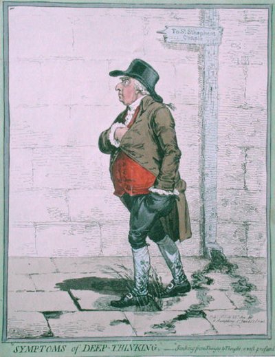 Síntomas de pensamiento profundo de James Gillray