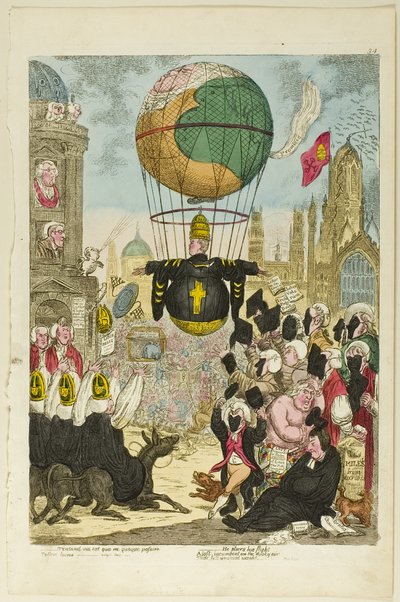 Tentand via est qua me quoque possim tollere humo de James Gillray