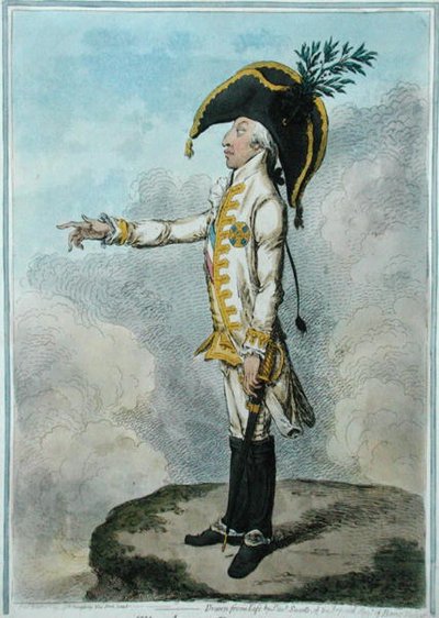 El archiduque, publicada por Hannah Humphrey en 1790 de James Gillray