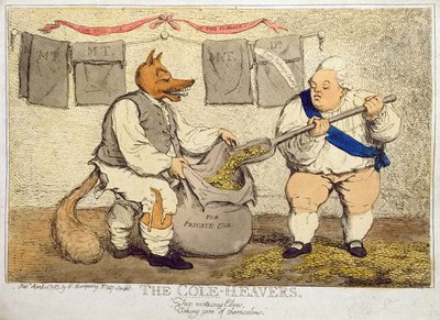 Los cargadores de carbón, publicado por William Humphrey en 1783 de James Gillray