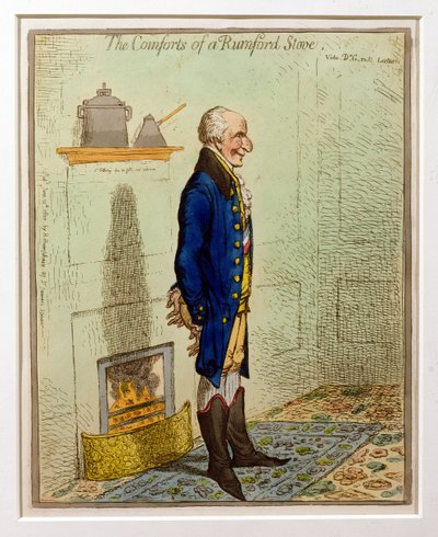 Las comodidades de una estufa Rumford, pub. por Hannah Humphrey, 1800 de James Gillray