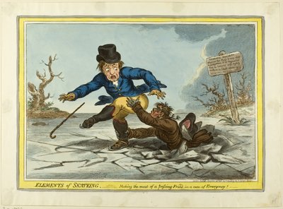 Los elementos del patinaje: Cómo sacar el máximo partido de un amigo que pasa de James Gillray