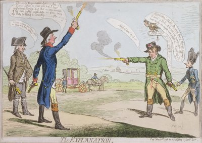 La Explicación, publicada por Hannah Humphrey en 1798 de James Gillray