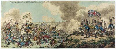 La invasión francesa o el desembarco de Napoleón Bonaparte (1769-1821) en Gran Bretaña (aguafuerte) de James Gillray
