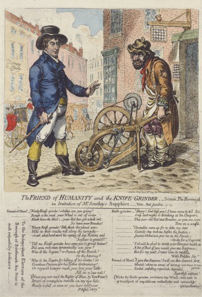 El amigo de la humanidad y el afilador, 1797 de James Gillray