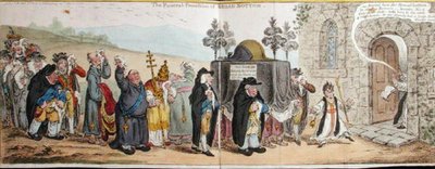 El cortejo fúnebre de Broad-Bottom de James Gillray