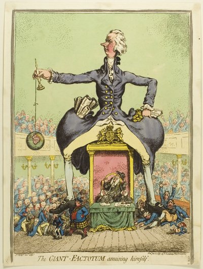 El gigante Factotum se divierte de James Gillray