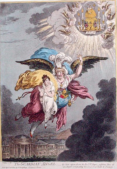El ángel guardián de James Gillray