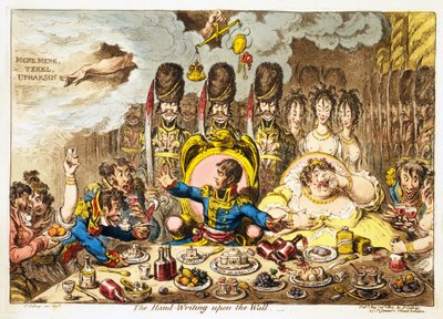 La Escritura en la Pared de James Gillray