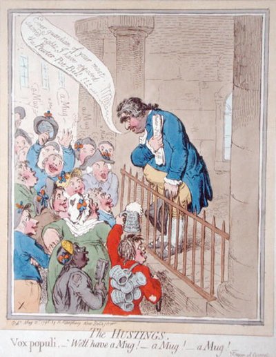 El estrado, publicada por Hannah Humphrey en 1796 de James Gillray