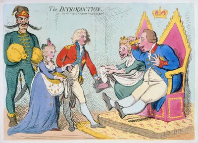 La Introducción, publicado por Hannah Humphrey, 1791 de James Gillray