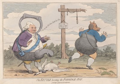 La tetera silbando a la olla, pub. 1782 de James Gillray