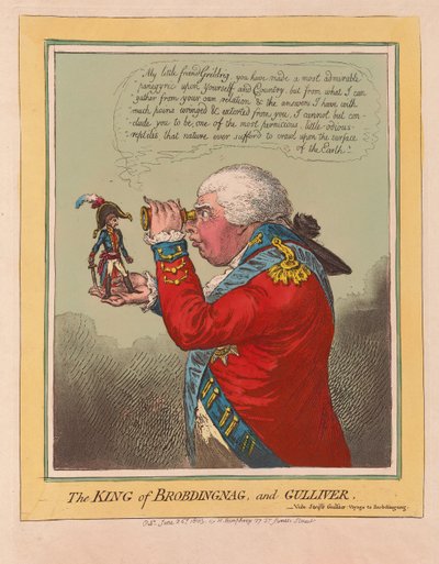 El rey de Brobdingnag y Gulliver de James Gillray