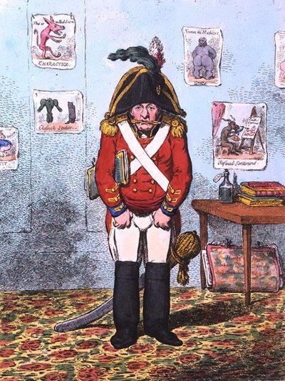 El Caricaturista Militar, publicado por Hannah Humphrey en 1799 de James Gillray