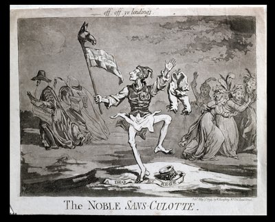 El Noble Sans-Culotte, publicado por Hannah Humphrey en 1794 de James Gillray