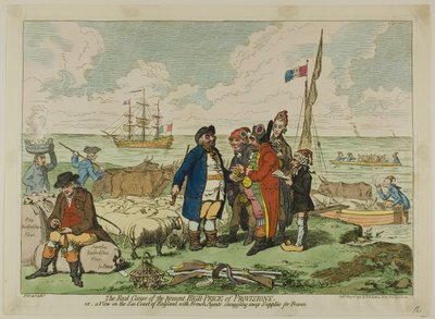 La verdadera causa del alto precio actual de los alimentos de James Gillray