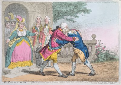 La Reconciliación, publicado por Hannah Humphrey, 1804 de James Gillray