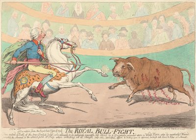 Der königliche Stierkampf de James Gillray