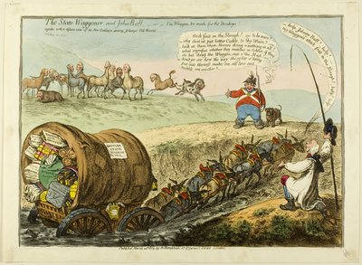 The State Waggoner y John Bull de James Gillray