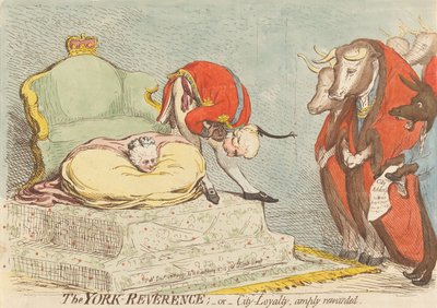 El respeto de York; —o— La lealtad de la ciudad, ampliamente recompensada de James Gillray