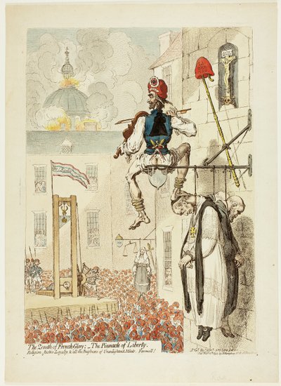 El Cenit de la Gloria Francesa; El Pináculo de la Libertad de James Gillray