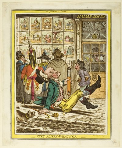 Clima muy resbaladizo de James Gillray