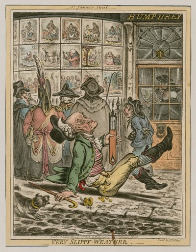 Clima muy resbaladizo de James Gillray