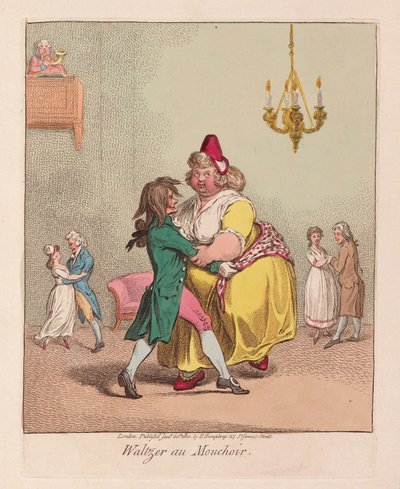 Vals con pañuelo, pub. 1800 de James Gillray
